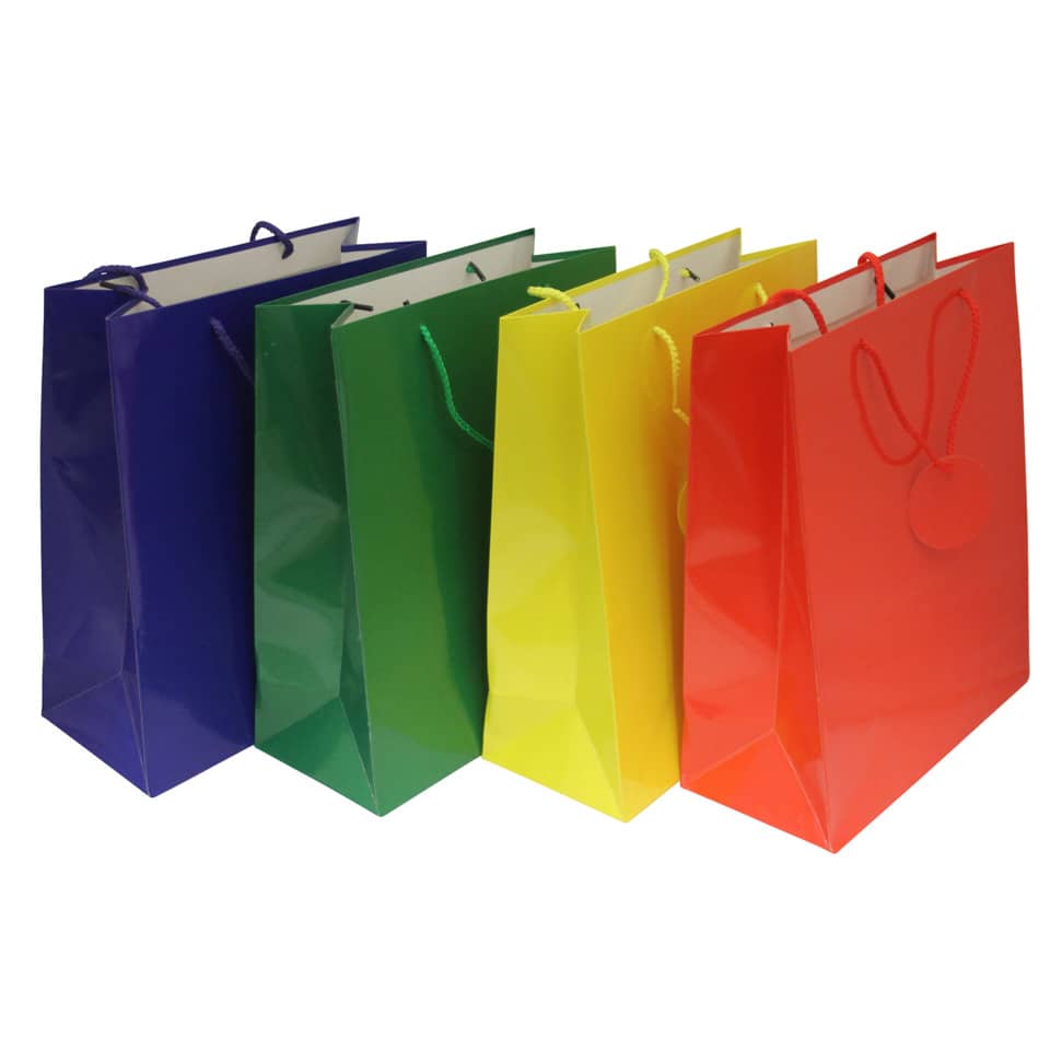Geschenktragetasche Uni Lack, 32x26x12cm, sortiert  51488 51488 32x26x12cm