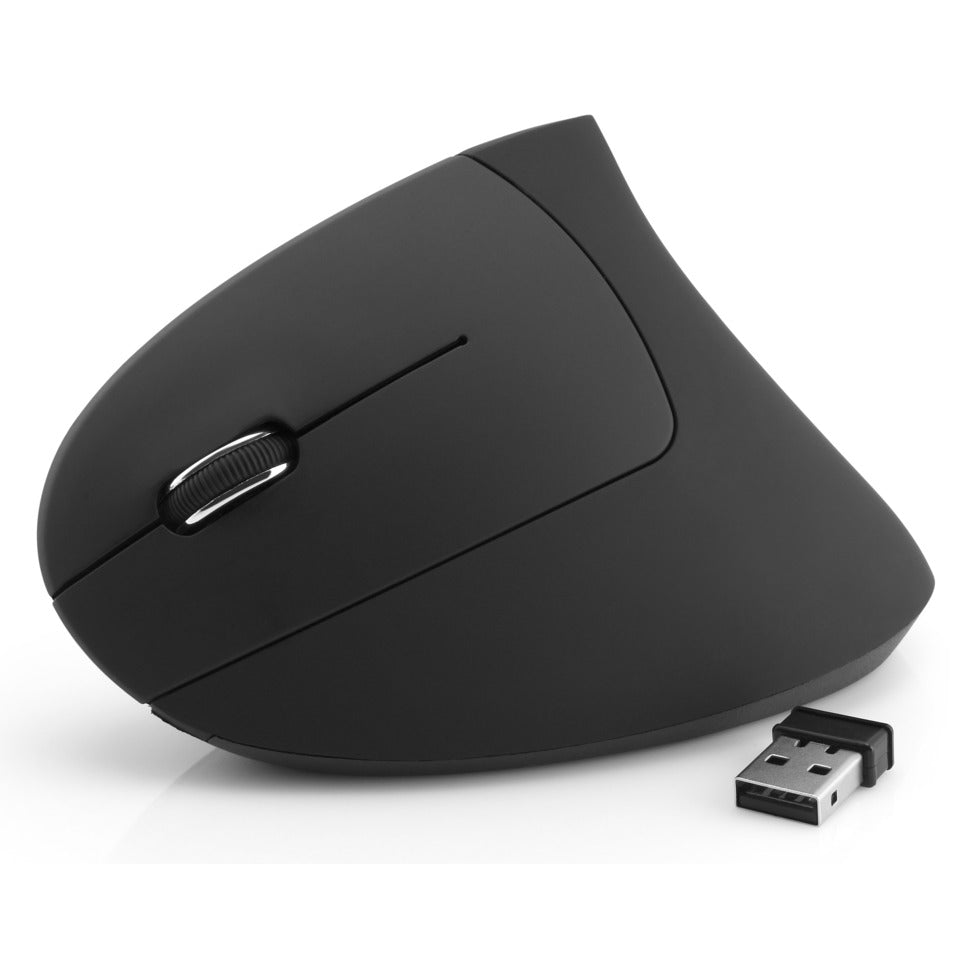 Maus Wireless - Linkshänder, 6 Tasten, 1600dpi, optisch, schwarz MEDIARANGE MROS233