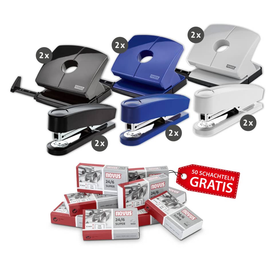 Heftgerät B2 +Locher B220, sortiert NOVUS NV60-A.B2/B220SOR