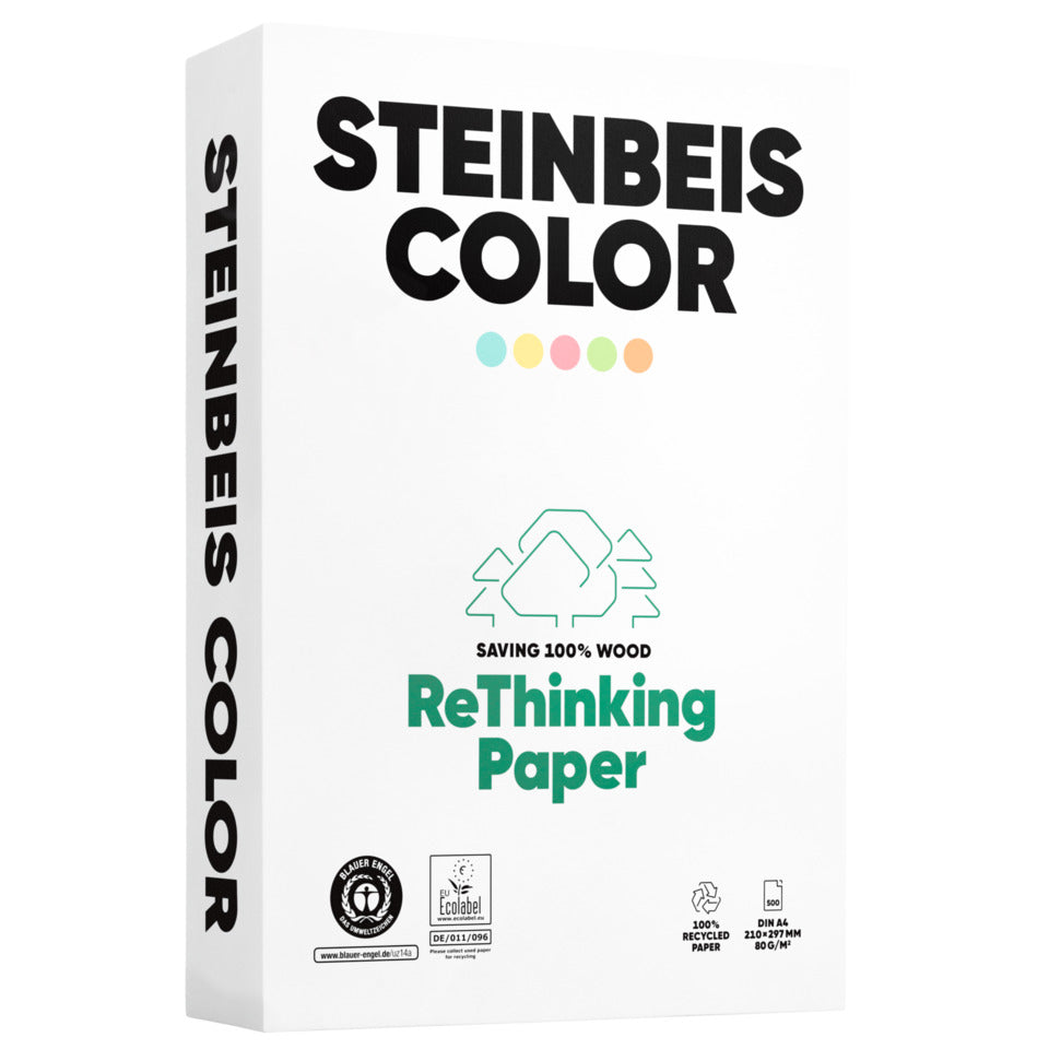 Kopierpapier Magic Colour-Recycling, A4, 80g/m², 500 Blatt, rosa
 STEINBEIS 802-50A80S STEINBEIS 802-50A80S rosa