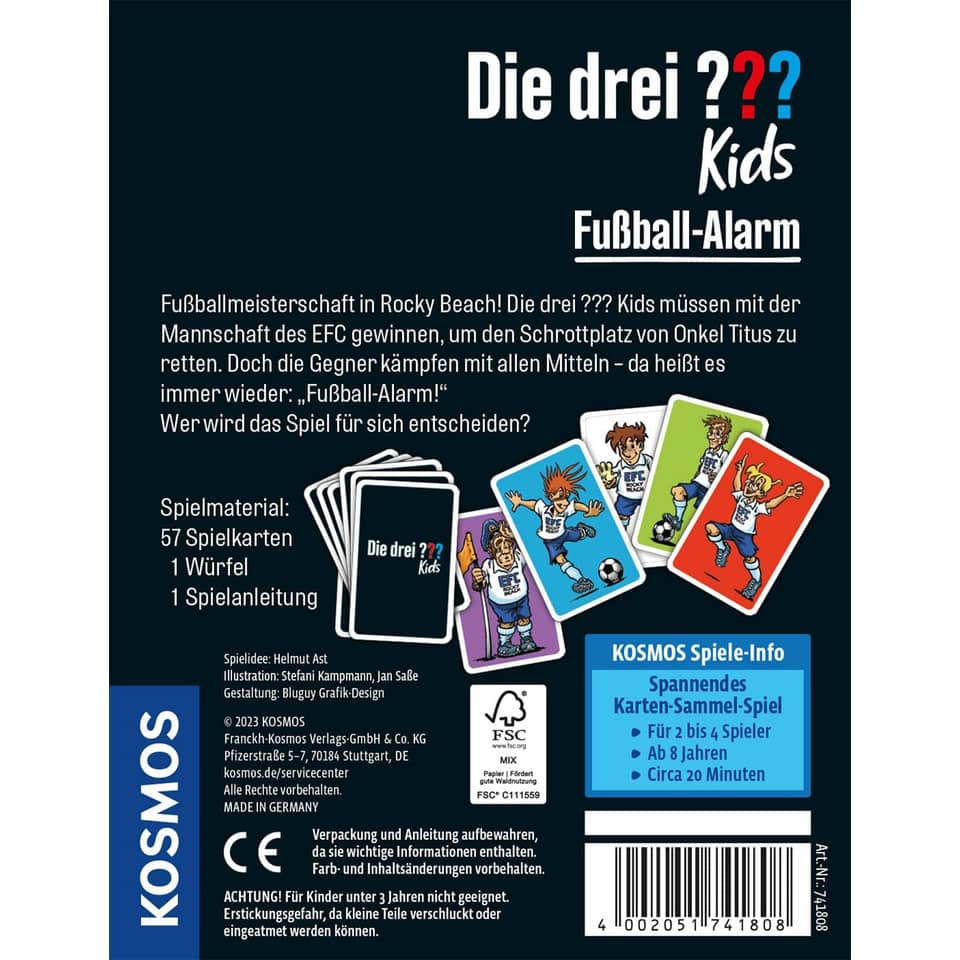 Kartenspiel Die drei ???-Fußballalarm KOSMOS 741808 KOSMOS 741808 Die drei ???