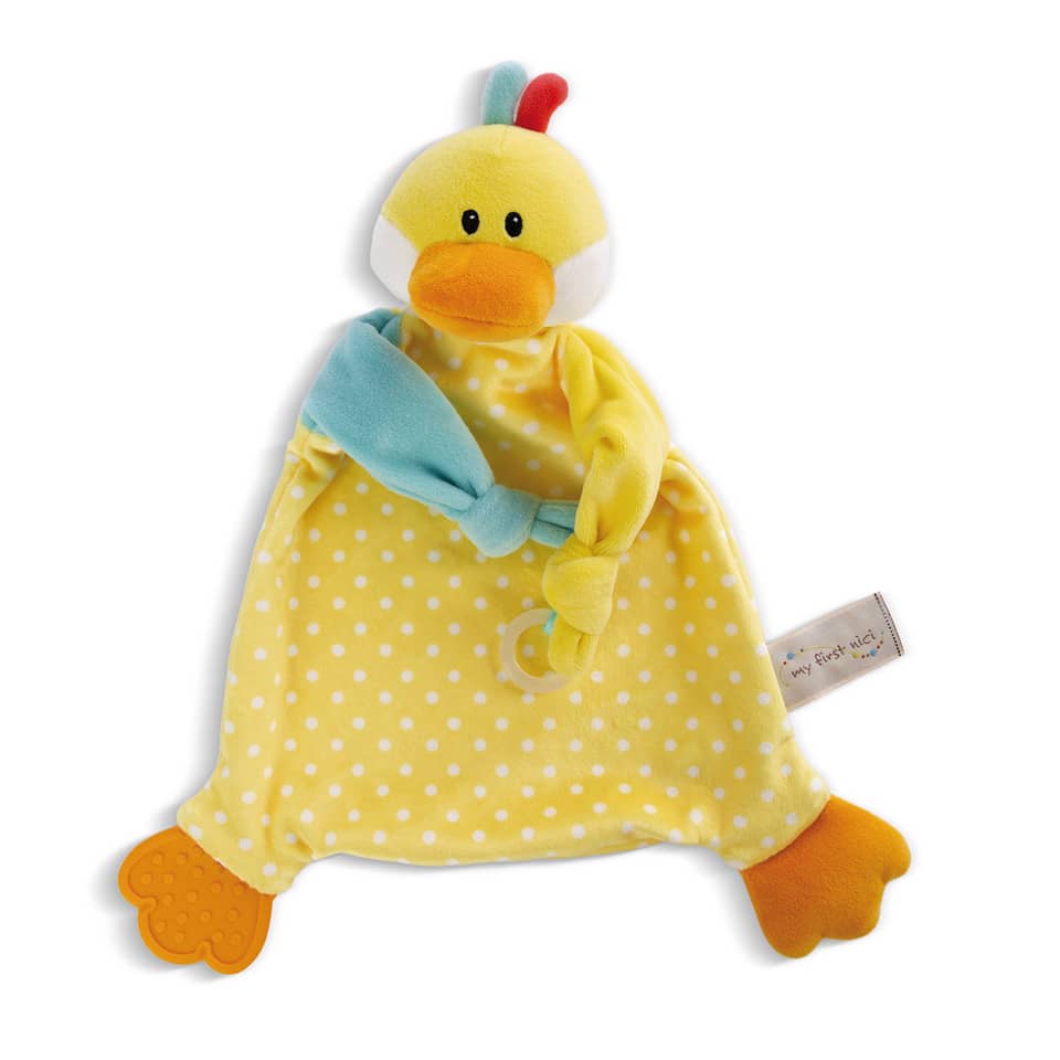 Schmusetuch Ente, 25 x 25 cm NICI 48890