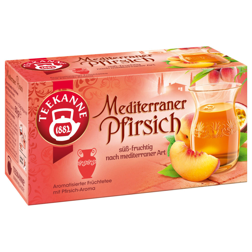 Ländertee Mediterraner Pfirsich, 20 Beutel x 2,5 g TEEKANNE 4009300014164