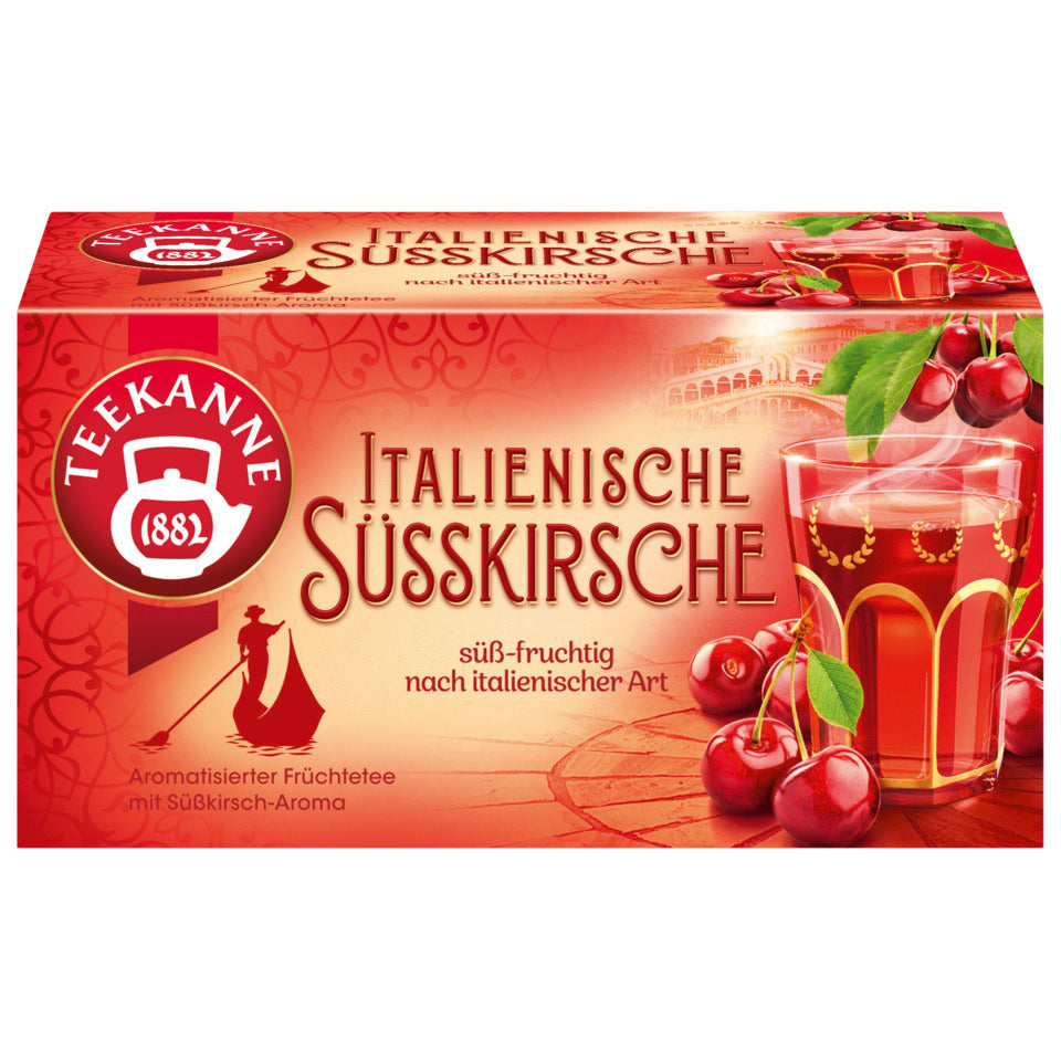Ländertee Italienische Süsskirsche, 20 Beutel x 2,25 g TEEKANNE 4009300016953