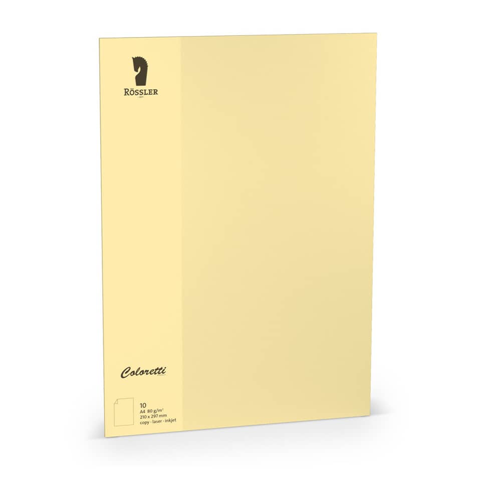 Blatt Coloretti, A4, 80g/m², 10 Stück, sandbraun RÖSSLER 220701519 COLORETTI 220701519