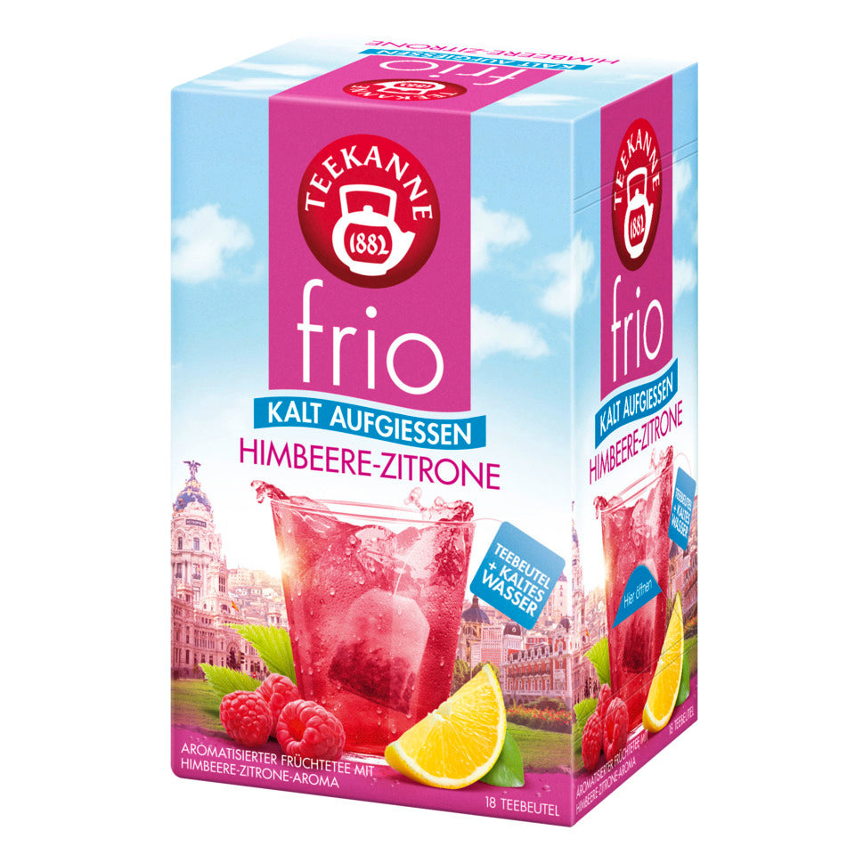 Tee frio Himbeer - Zitrone, 18 Beutel x 2,5 g TEEKANNE 4009300011767