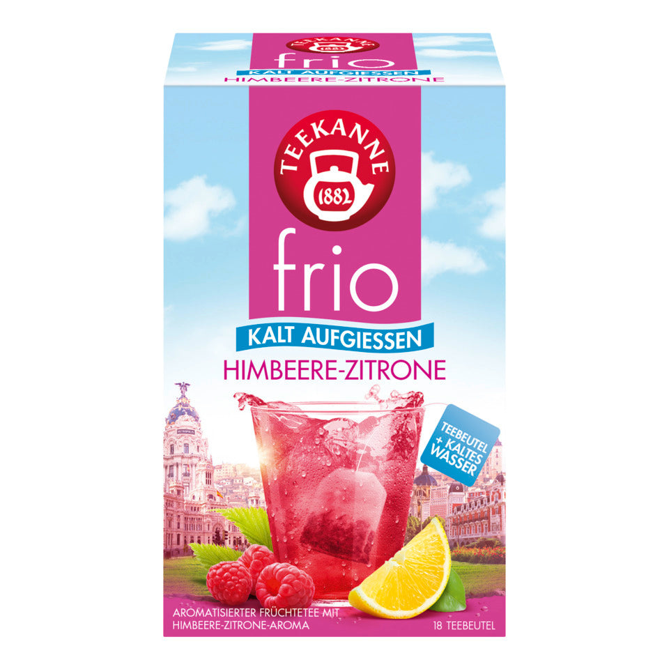 Tee frio Himbeer - Zitrone, 18 Beutel x 2,5 g TEEKANNE 4009300011767