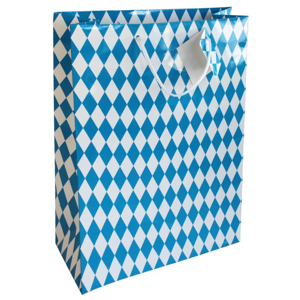 Geschenktragetasche Bayernraute, 33 x 25 x 11cm, blau/weiß  1503-2600 1503-2600 33x25x11cm