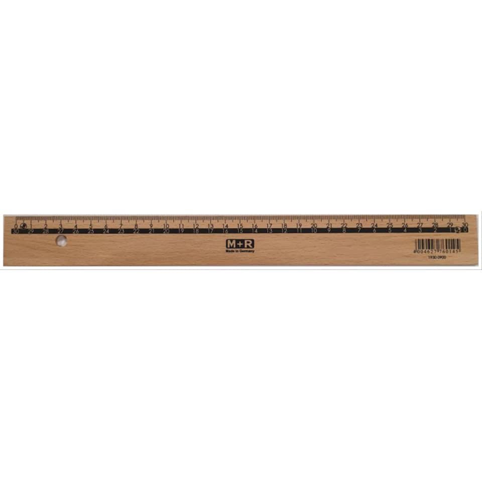 Holzlineal Doppelskala, 30cm, braun M+R 719300900 M+R 719300900 Metalleinlage