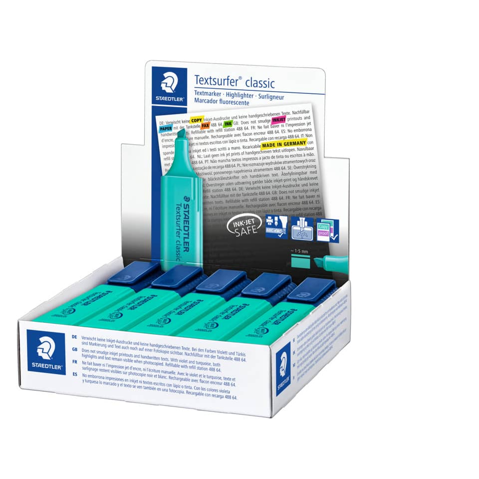 Textmarker Textsurfer® classic, nachfüllbar, türkis STAEDTLER 364-35 STAEDTLER 364-35 nachfüllbar