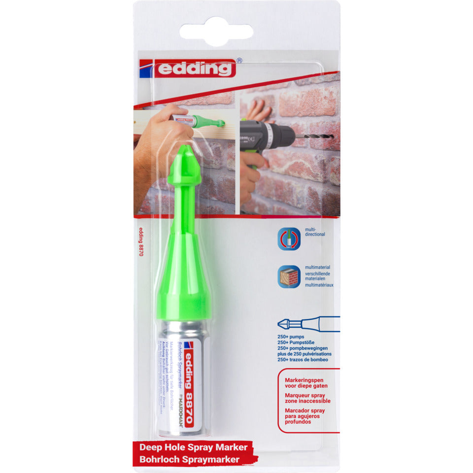 Bohrlochspraymarker 8870 Blister 1 Stück, neongrün EDDING 8870-1-1064 EDDING 8870-1-1064 11ml Blister