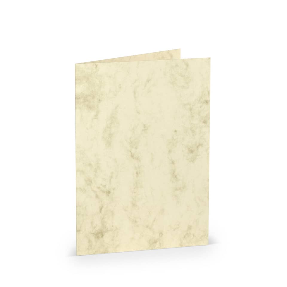 Briefkarte Paperado, B6hd, 220g/m², chamois marmora RÖSSLER 16401906 RÖSSLER 16401906  240x169mm gerippt
