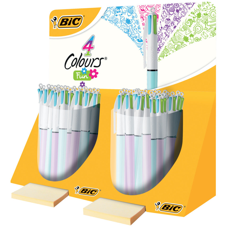 Vierfarbkugelschreiber 4 Colours® Fun, 0,4 mm, sortiert BIC 889609 BIC 889609 4ColoursFun