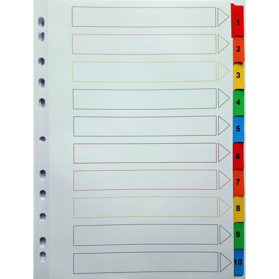 Ordnerregister 1-10, weiß NEUTRAL 4931