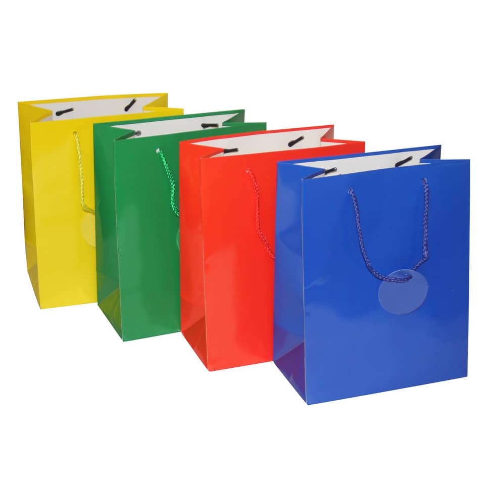 Geschenktragetasche Uni Lack, 23x18x10cm, sortiert  51485 51485 23x18x10cm