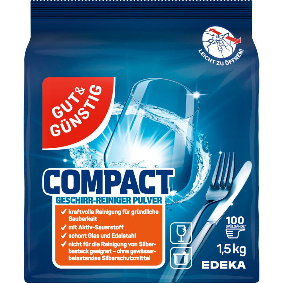 Geschirr-Reiniger Pulver Compact, 1,5kg GUT & GÜNSTIG 5528406002 G&G 5528406002
