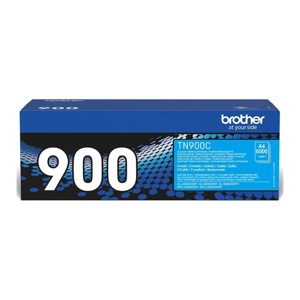 Lasertoner TN-900C, für Brother Drucker, ca. 6.000 Seiten, cyan BROTHER TN900C