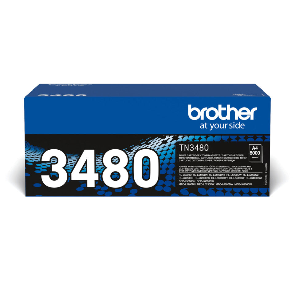 Lasertoner, 8.000 Seiten, schwarz BROTHER TN3480