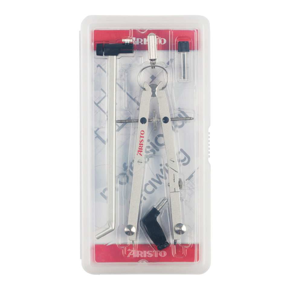 Teilzirkel aus Vollmetall 2 Gelenke Adapter, Verlängerunsstange, Minen ARISTO AR55429 ARISTO AR55429 m.Adapter