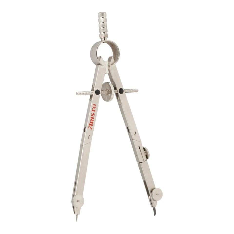 Teilzirkel aus Vollmetall 2 Gelenke, Adapter, Ersatzminen ARISTO AR55425 ARISTO AR55425 m.Adapter