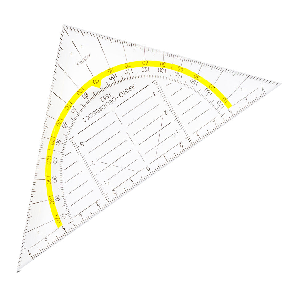 Geometrie-, Zeichendreieck Geodreieck®, Plexiglas®, 16 cm, glasklar ARISTO AR1552 ARISTO 70-AR1552
