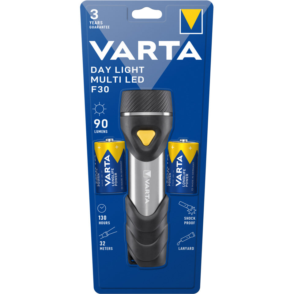 Taschenlampe Day Light Multi LED F30, schwarz/silber VARTA 17612 101 421 VARTA 17612 101 421 Day Light