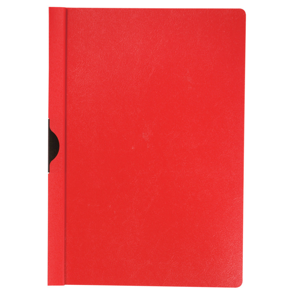 Klemmmappe, A4, transparent rot Q-CONNECT KF00461 Q-CONNECT KF00461 Metallclip