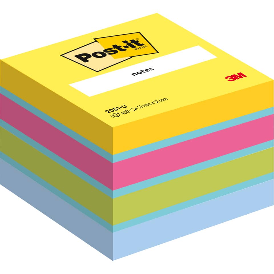 Haftnotizblock Würfel, 51x51mm, 400 Blatt, ultrafarben POST-IT 2051-U POST-IT 2051-U 400Bl