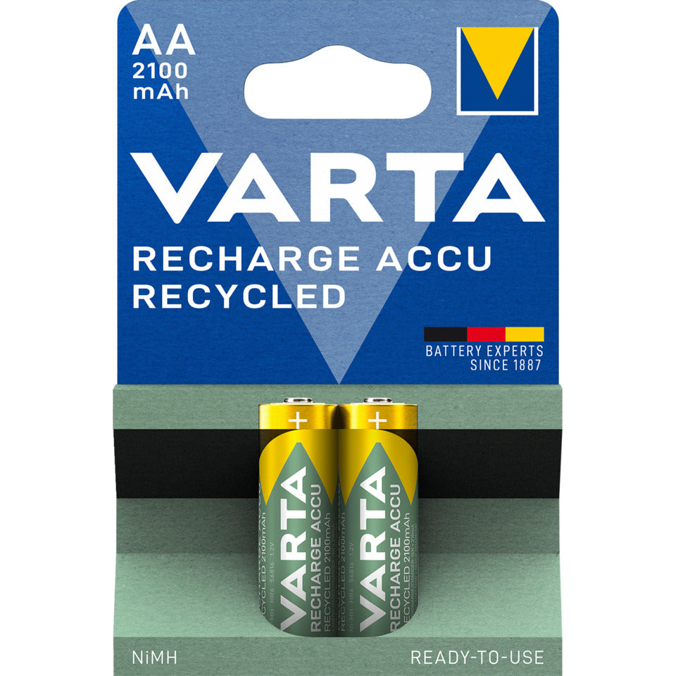 Batterie Akku Recycled, HR06/AA/Mignon, NiMH 2100 mAh, 2 Stück VARTA 56816 101 402 VARTA 56816 101 402 2100 mAh