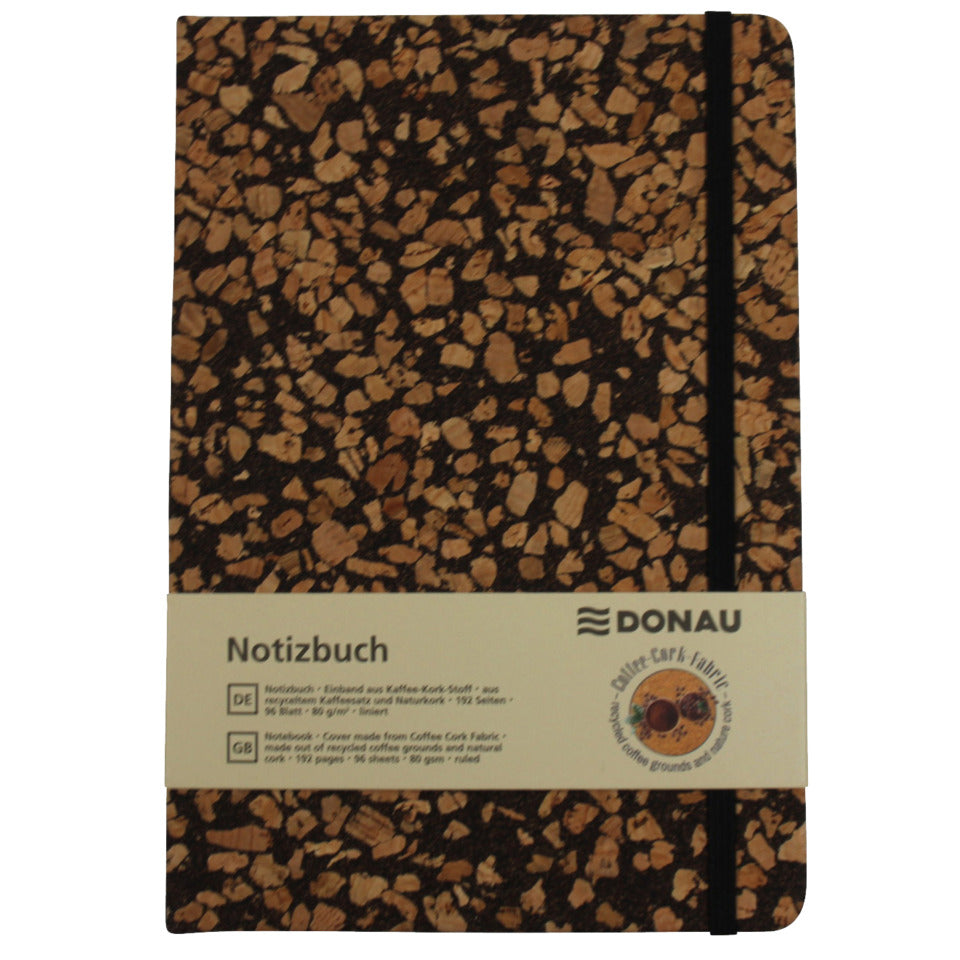 Notizbuch Recycling, A5, Kaffee-Kork-Stoff, liniert DONAU 1350107-02