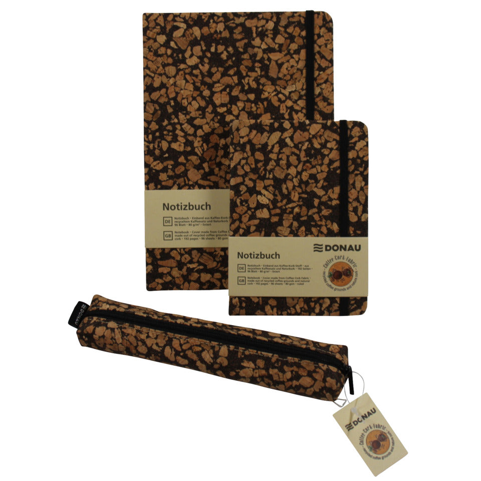 Notizbuch Recycling, A5, Kaffee-Kork-Stoff, liniert DONAU 1350107-02