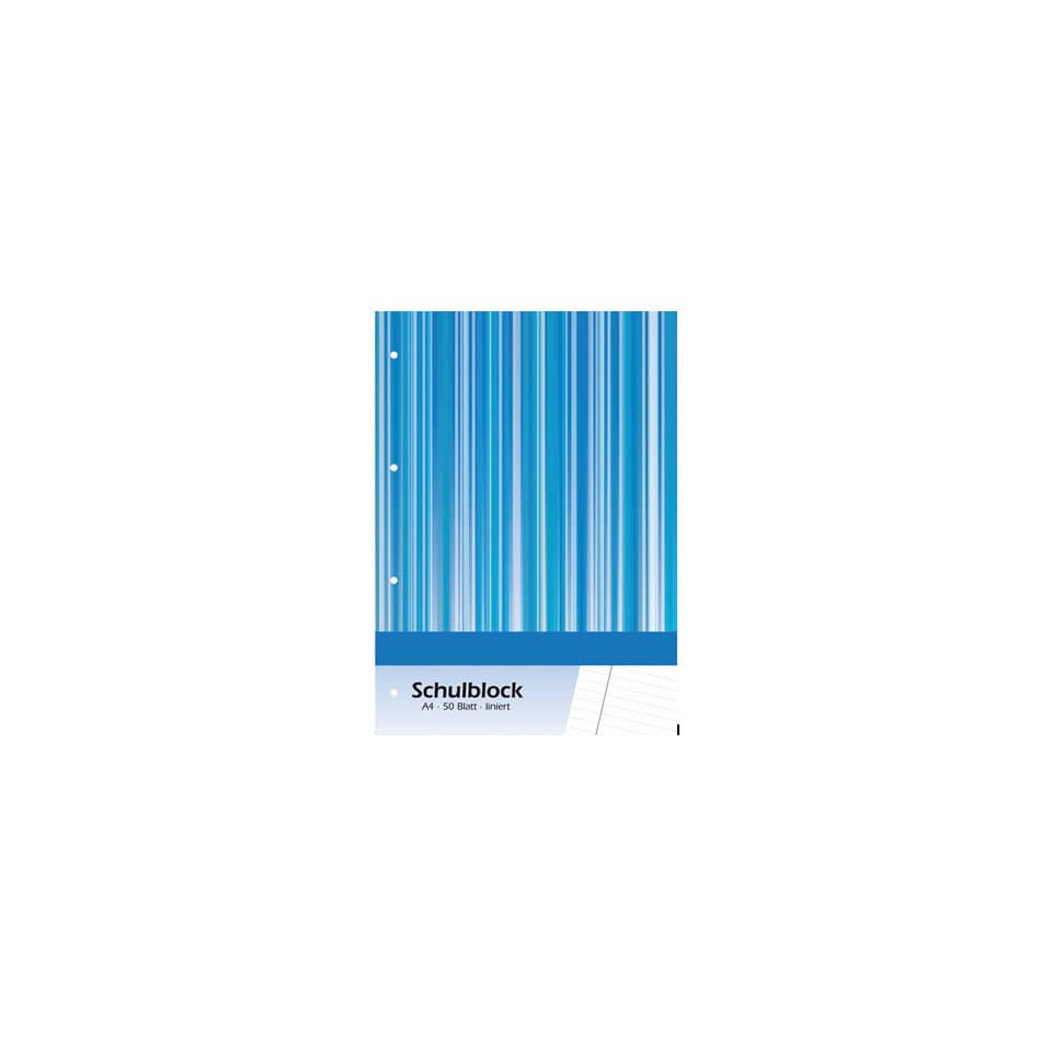 Schulblock, A4, 70g/m², 50 Blatt, Lin.27, liniert PVP 1234