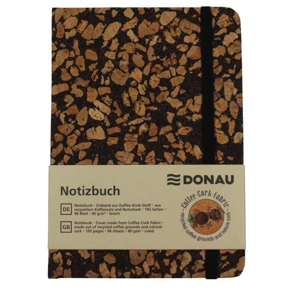 Notizbuch Recycling, A6, Kaffee-Kork-Stoff, liniert DONAU 1350108-02