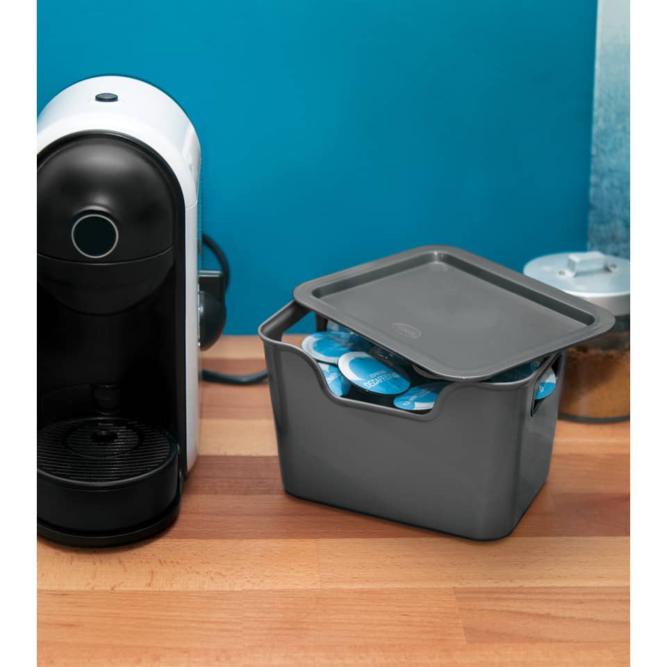 Ablagebox Bella mit Deckel, 1,18l, grau CEP 2345280061 CEP 2345280061 8534528M
