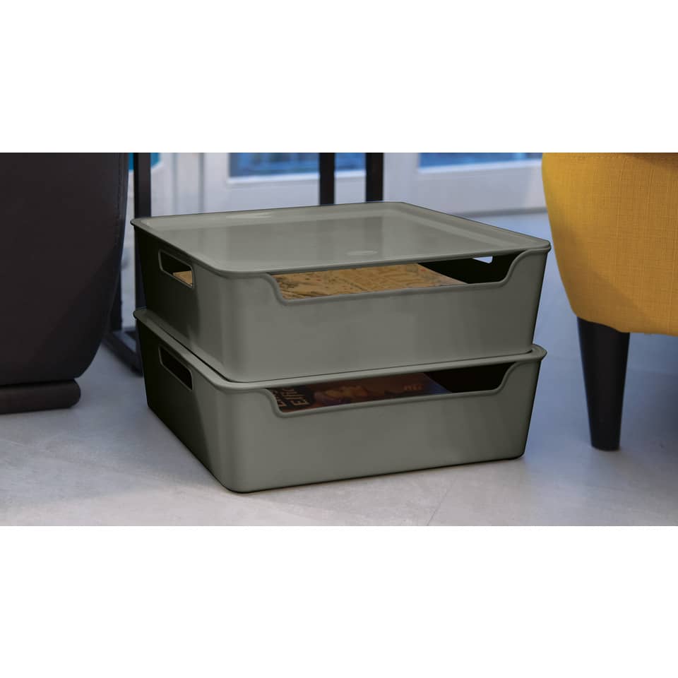 Ablagebox Bella mit Deckel, 1,18l, grau CEP 2345280061 CEP 2345280061 8534528M