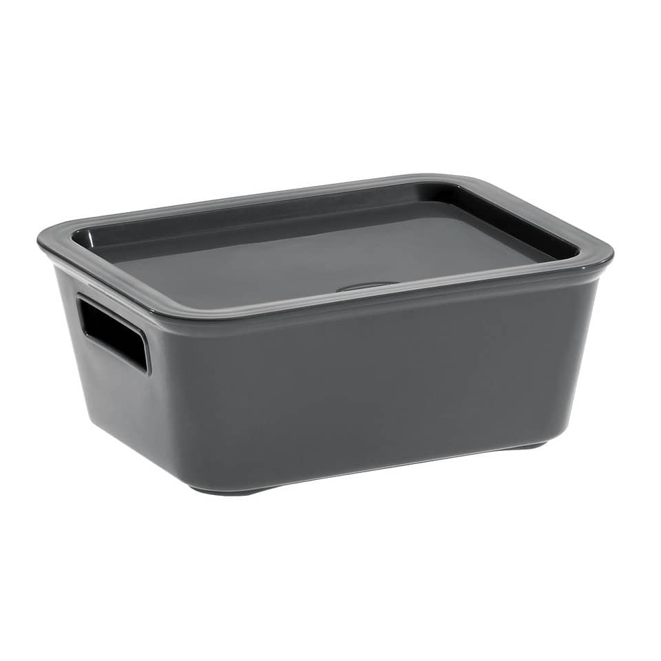Ablagebox Bella mit Deckel, 1,18l, grau CEP 2345280061 CEP 2345280061 8534528M