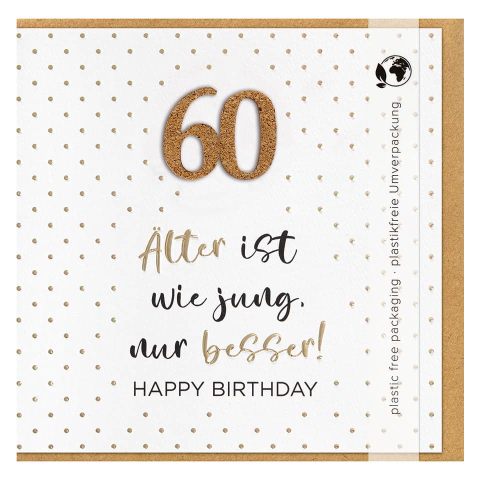 Geburtstagskarte Moments Zahl 60 - inkl. Umschlag PERLEBERG 7842022-2 PERLEBERG 7842022-2 Moments