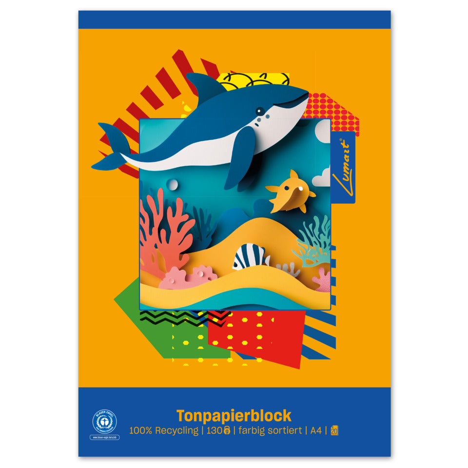 Tonpapierblock, A4, 20 Blatt, sortiert EDITION DÜRER 053624000