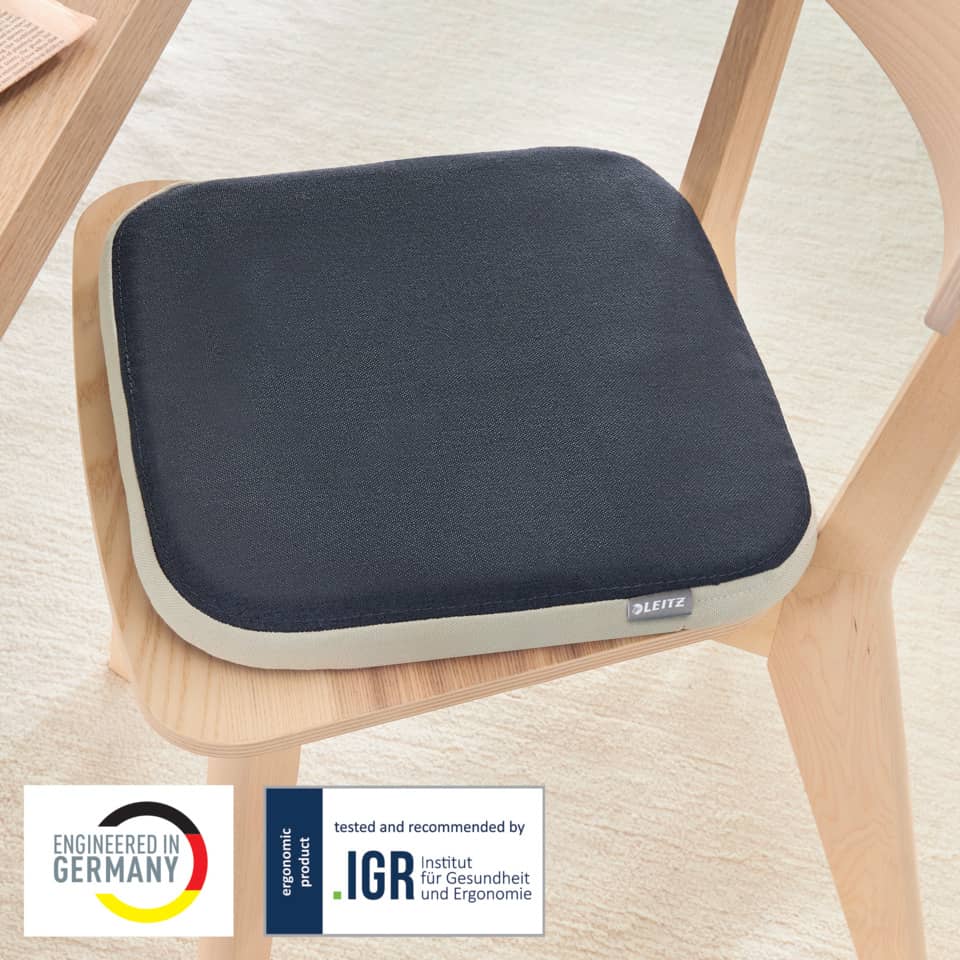 Sitzkissen Active Balance, aufblasbar, mit Stoffbezug, samtgrau LEITZ 6540-00-89