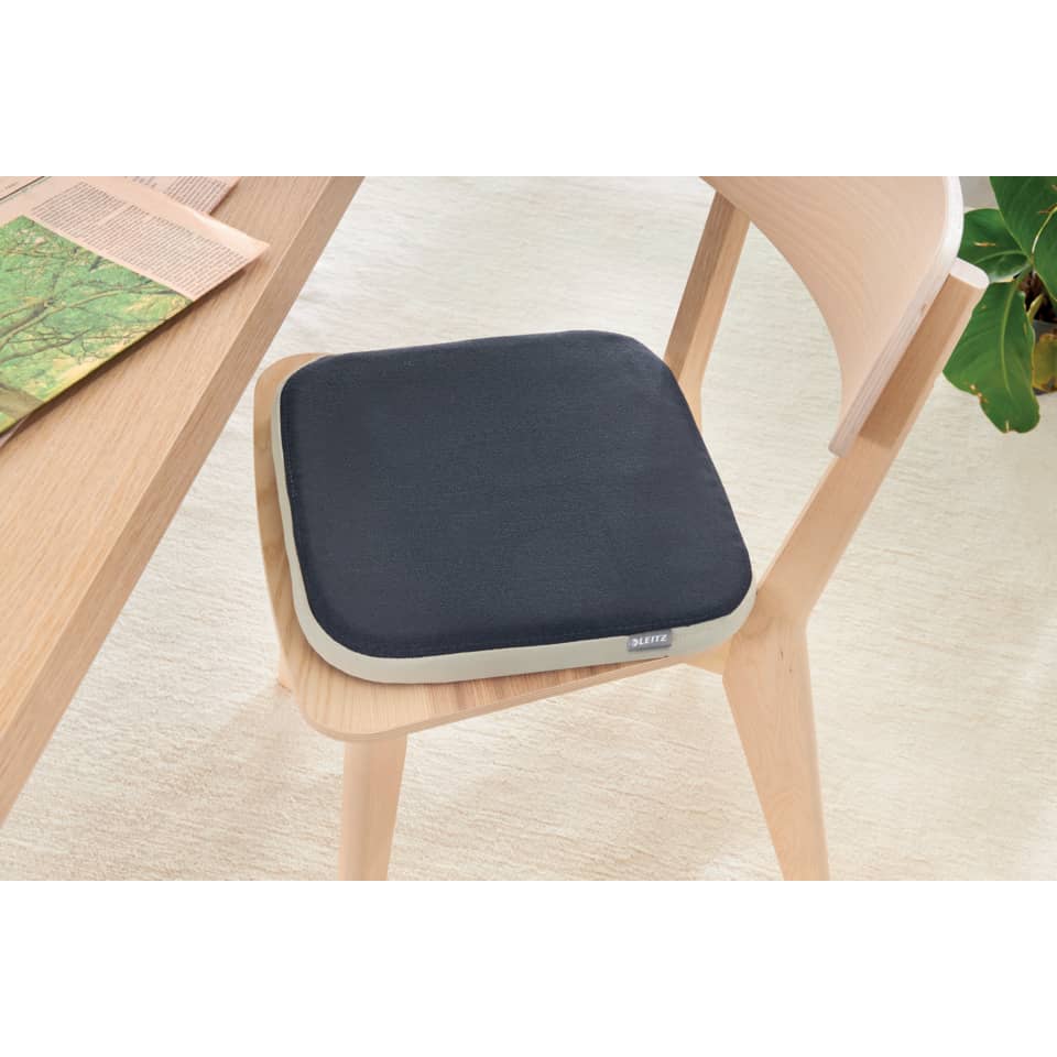 Sitzkissen Active Balance, aufblasbar, mit Stoffbezug, samtgrau LEITZ 6540-00-89