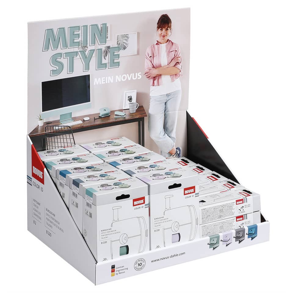 Locher B220 + Hefter B2, 20 Blatt, 10+10, sortiert NOVUS 60-B2/B220-CID
