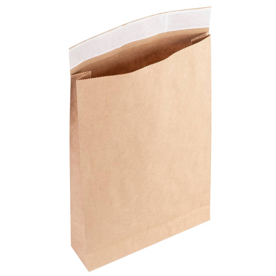 Faltentasche mit angeklebter Klappe und Fixverschluss, 190x50x300+50, braun FLEXIPAK 2FVMF000501 FLEXIPAK CLASSIC 2FVMF000501