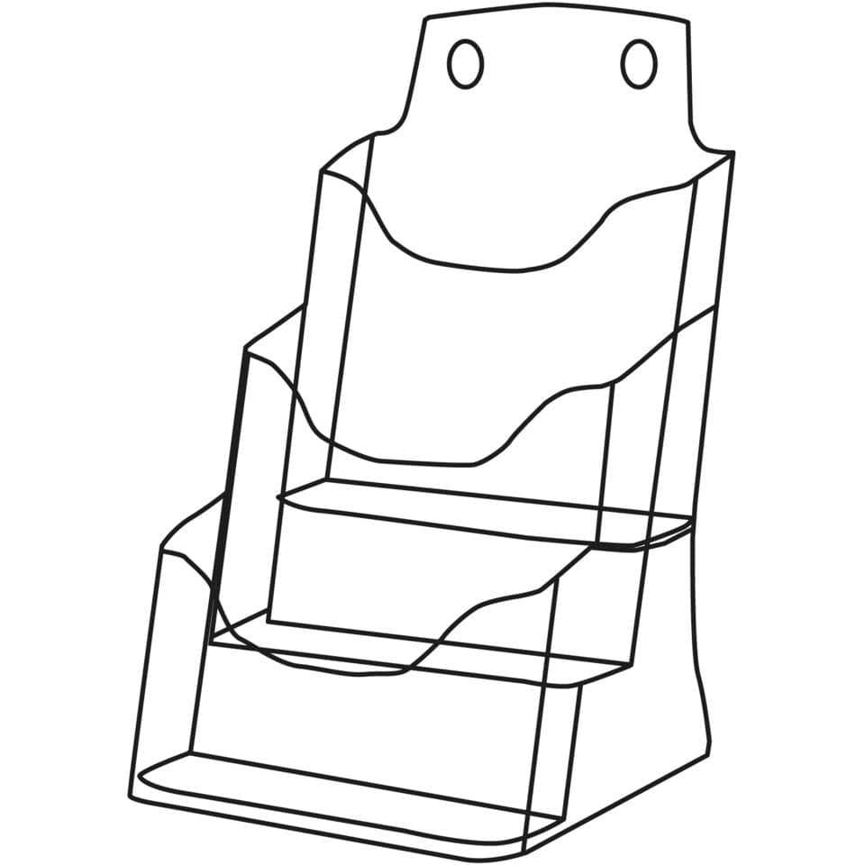 Tischprospekthalter Acryl, A5, 3 Fächer, transparent SIGEL LH132 SIGEL LH132 Tisch Acryl