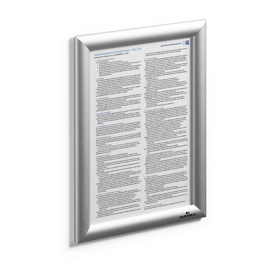 Klapprahmen, A4, Aluminium, silber DURABLE 4796 23