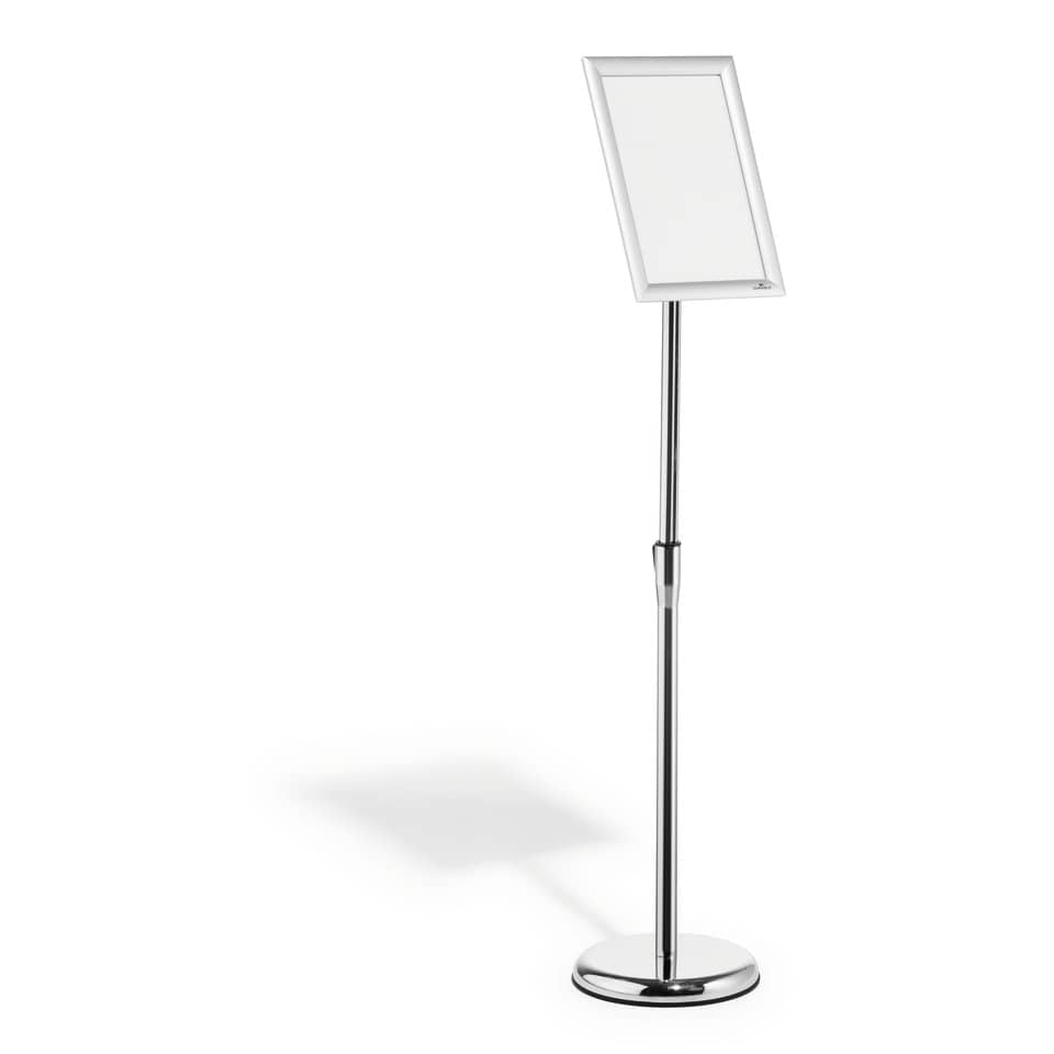 Info-Bodenständer mit Aluminium Klapprahmen A4, silber DURABLE 4798 23