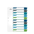 Ordnerregister, PP, 1 - 10, farbige Taben, beschriftbar, A4+ hoch, 245 x 305 mm DURABLE 6795 27 DURABLE 6795 27 Überbreit EDV