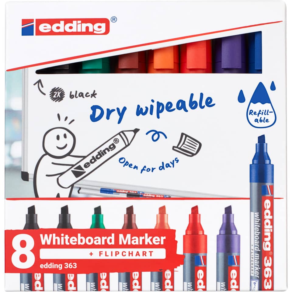 Boardmarkeretui 363, 1-5mm, 8 Stück, sortiert EDDING 363-8-S2999