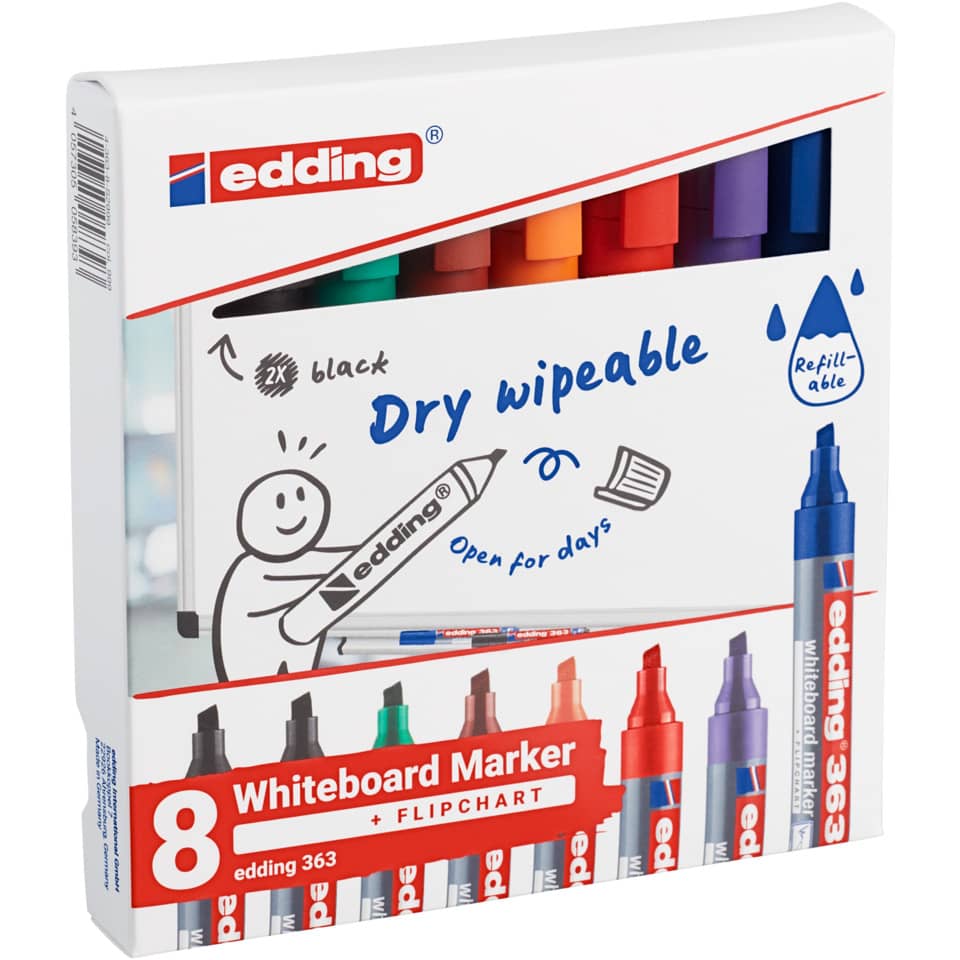 Boardmarkeretui 363, 1-5mm, 8 Stück, sortiert EDDING 363-8-S2999