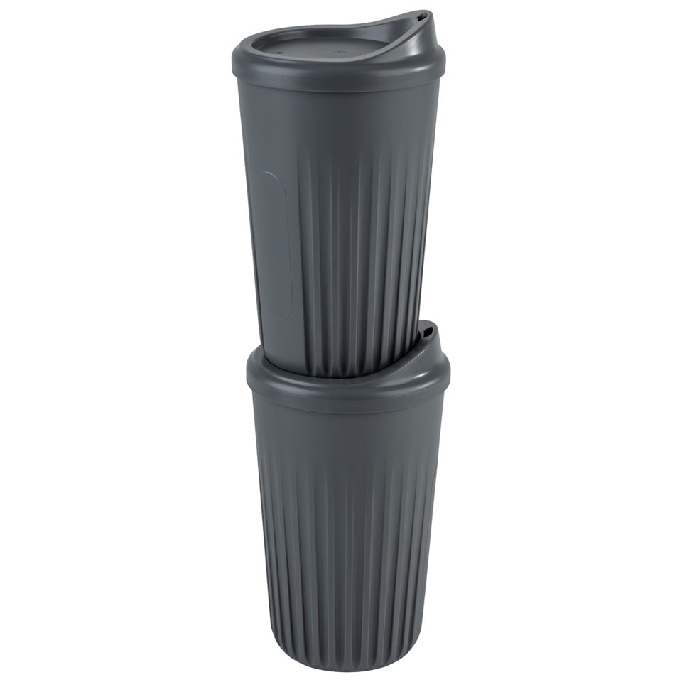 Mehrwegbecher "TO GO", 0,4 l, anthrazit APS 66912