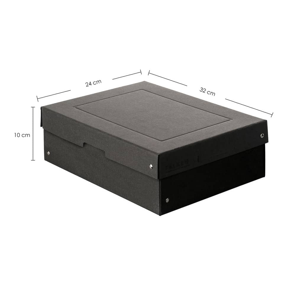 Aufbewahrungsbox PURE Box Black, A4, 100mm, schwarz FALKEN 22001704 FALKEN 22001704 PURE Black Box